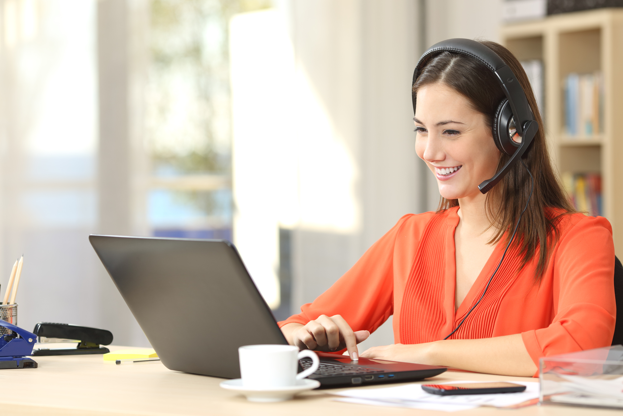 woman on video conference call